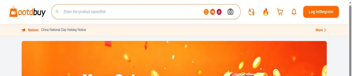 OOTDBuy search: paste a Taobao, 1688 or Weidian link